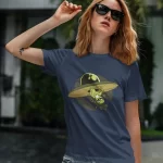 Alien Struck In UFO Half Sleeve Printed T-shirt - Unisex